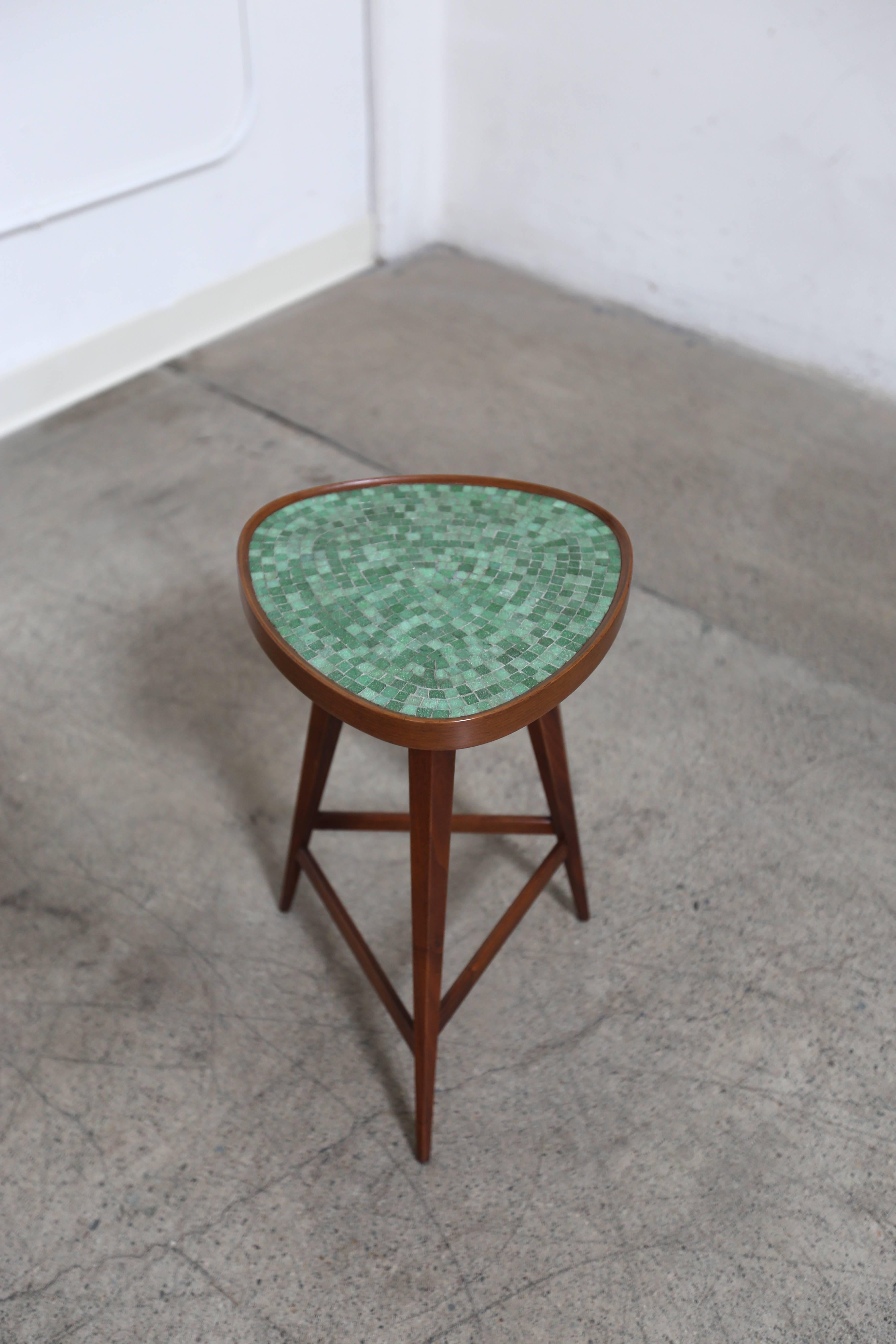 Dunbar Occasional Table by Edward Wormley with Murano Glass Tile.