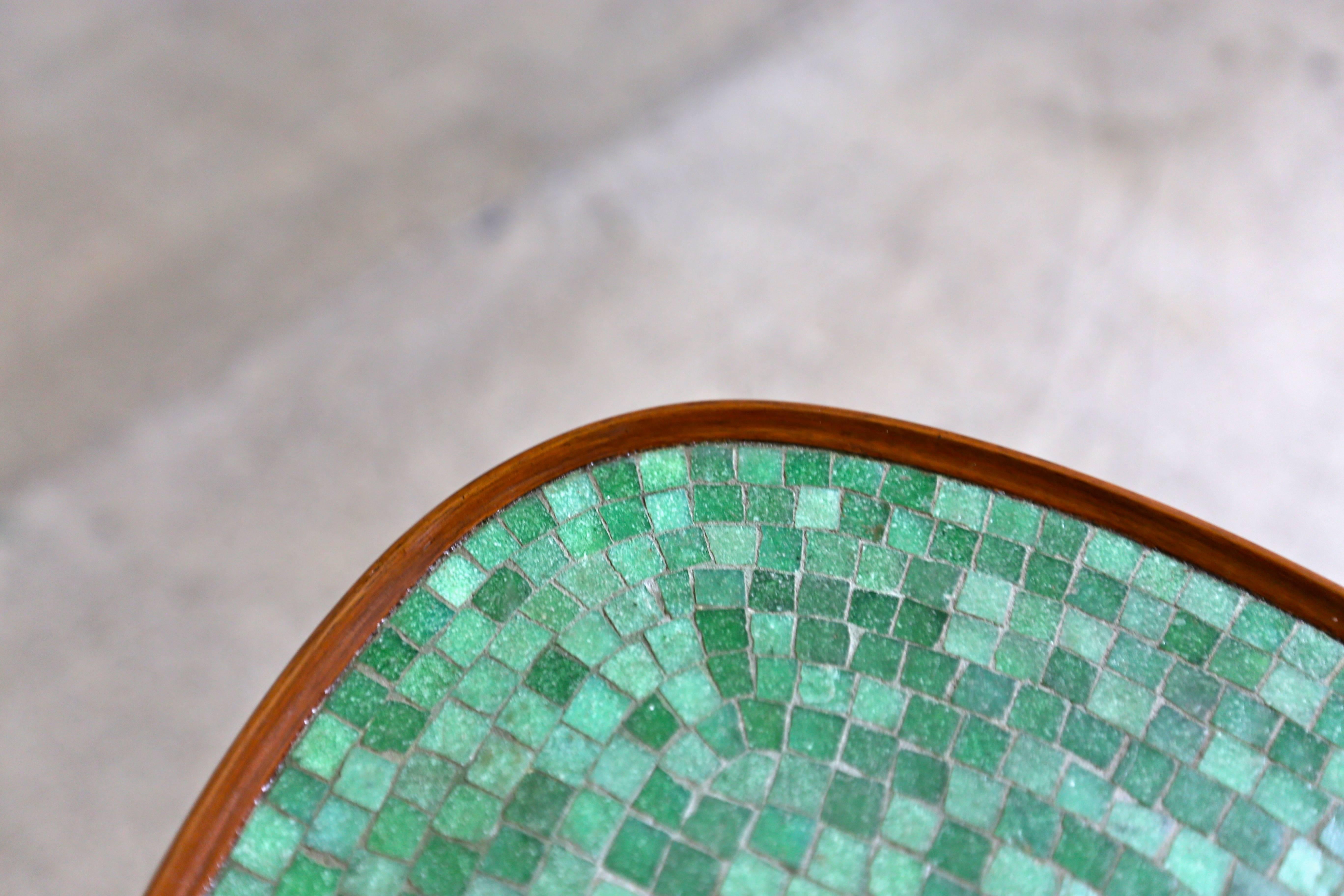 Mid-Century Modern Dunbar Occasional Table by Edward Wormley with Murano Glass Tile 