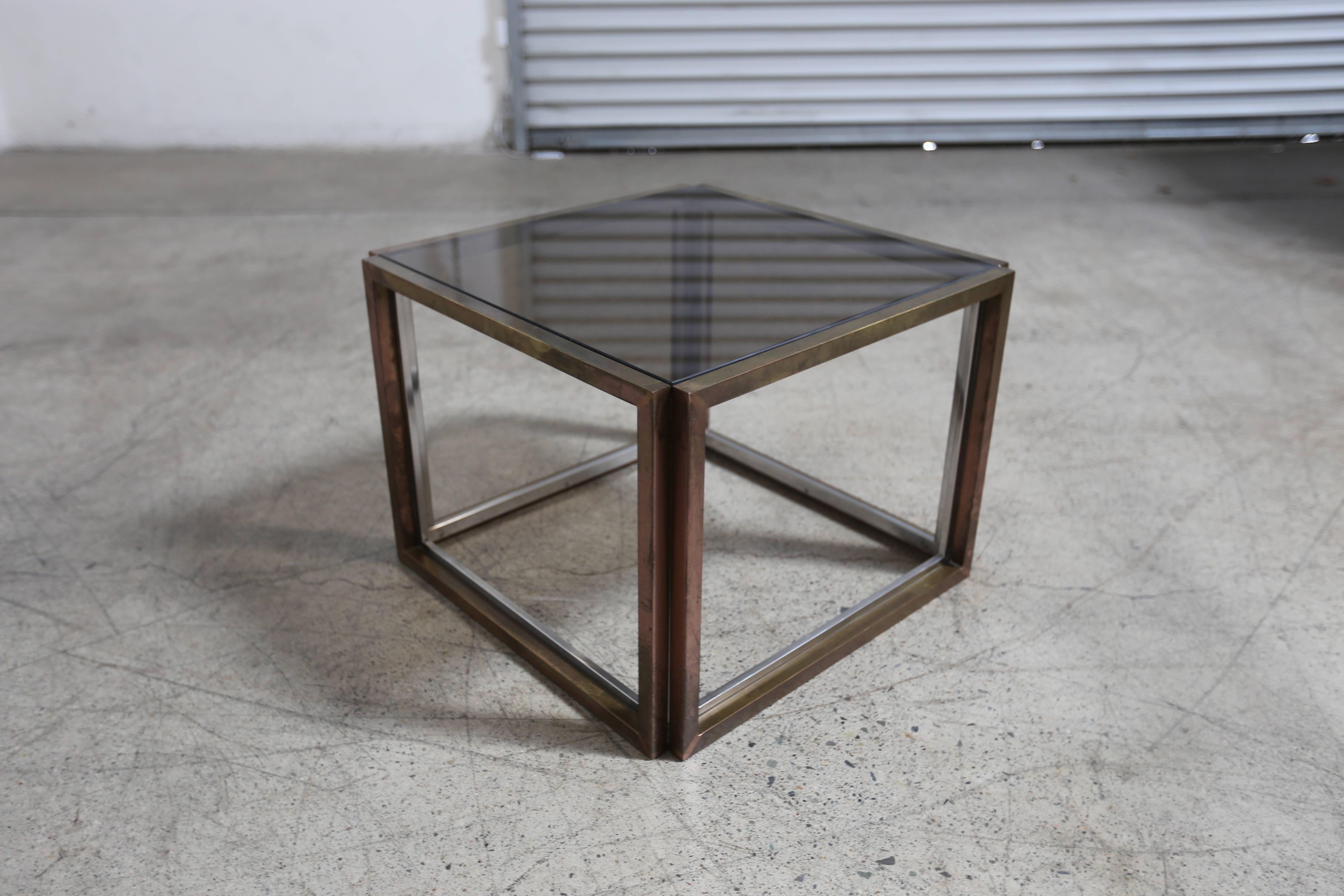 Brass Side Table by Willy Rizzo