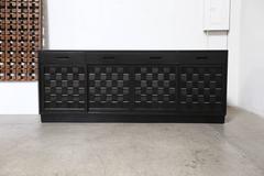 Ebonized Woven Front Credenza by Edward Wormley