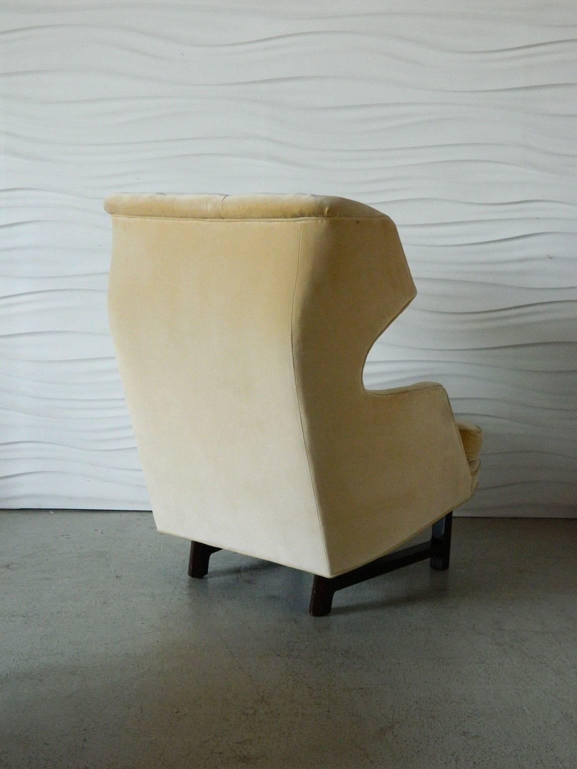 American Janus Wing Chair and Ottoman by Edward Wormley for Dunbar