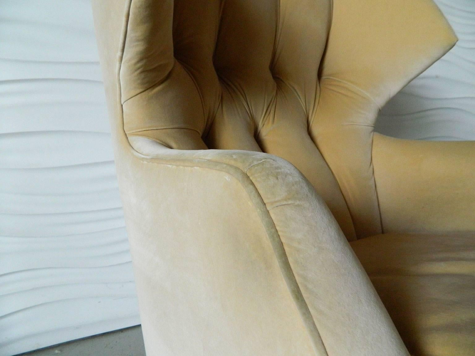 wing chair with ottoman