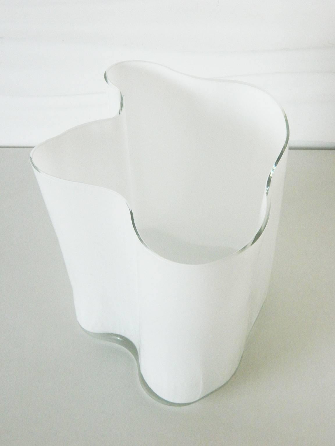 Designed by Alvar Aalto and and his wife Aino Marsio for the Savoy Hotel in Helsinki in 1937, the Savoy vase has become a Finnish design icon. This vase was manufactured by Iittala.