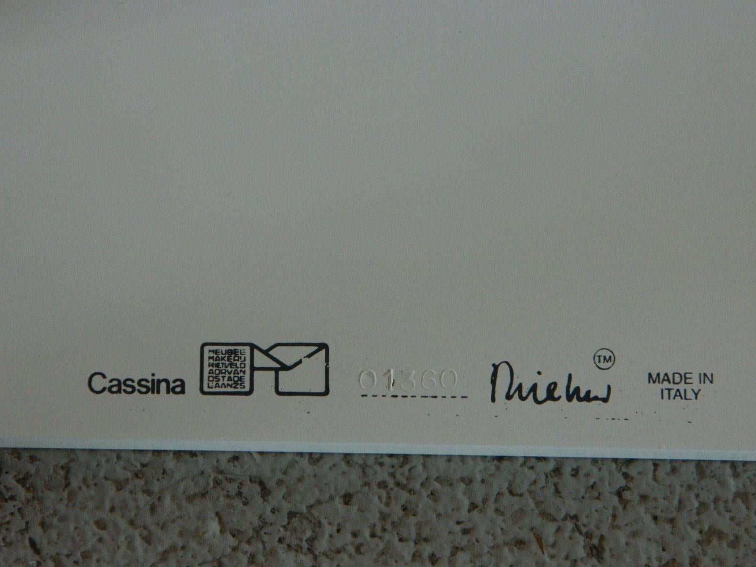 Painted Gerrit Rietveld Schroeder Table For Sale