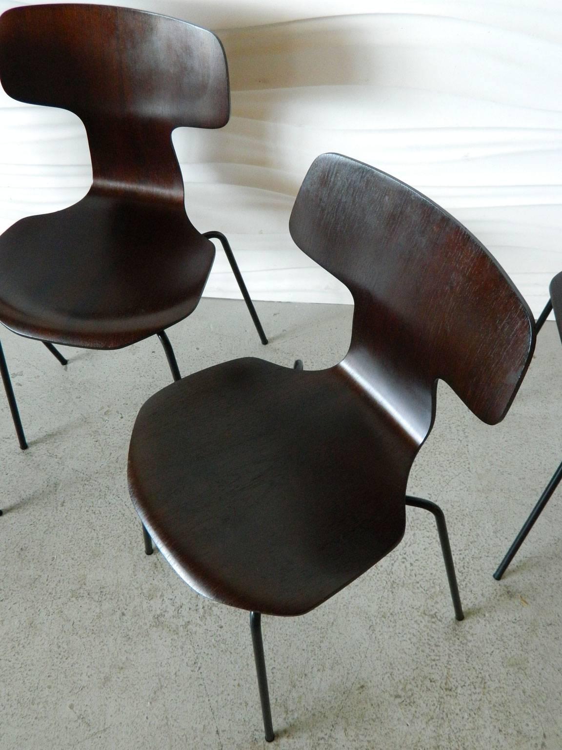 Danish Set of Four Arne Jacobsen 3103 Chairs For Sale