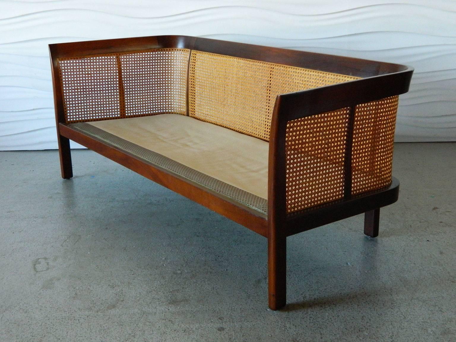 Erwin-Lambeth Caned Settee For Sale 3