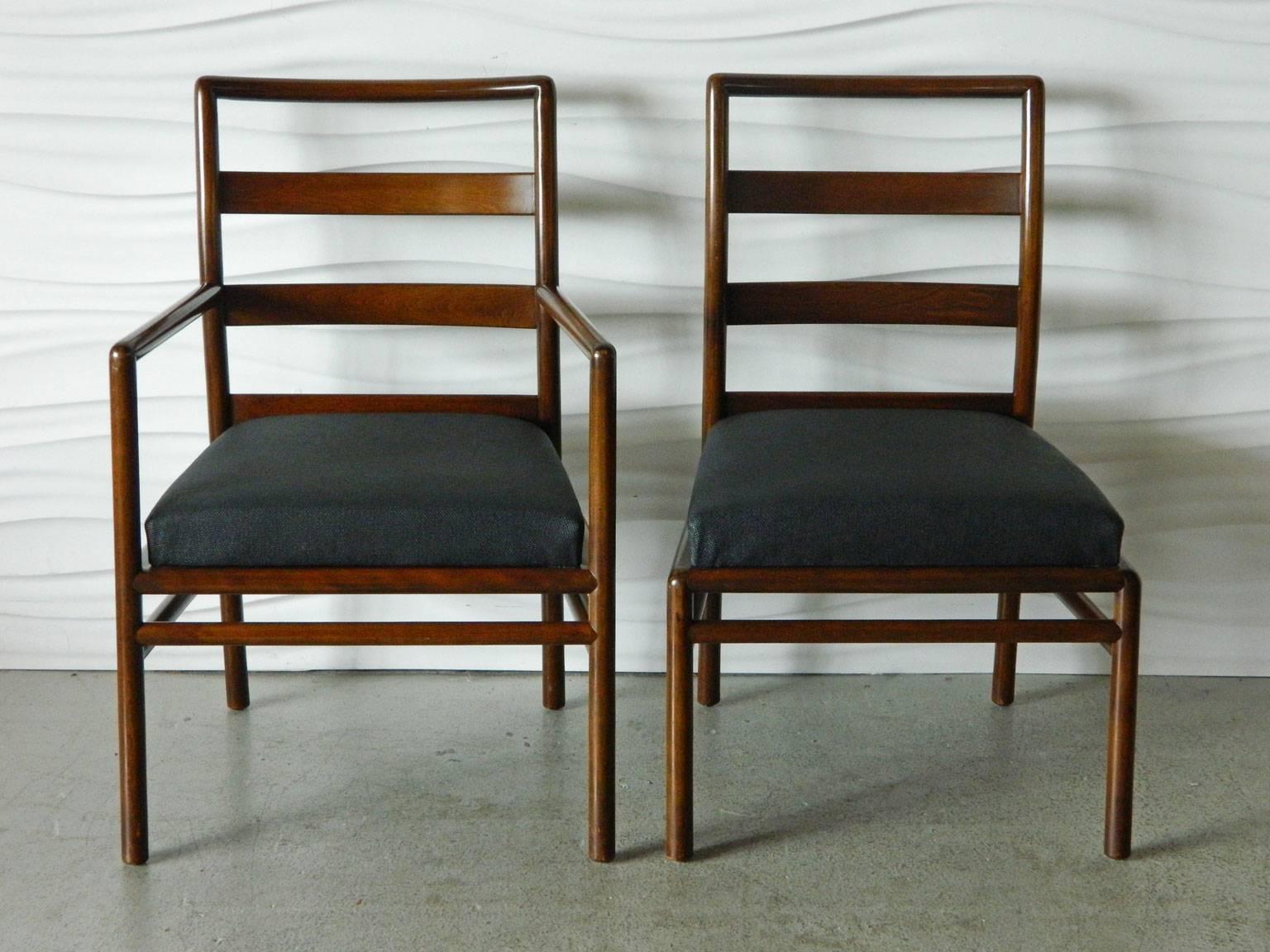 Six T.H. Robsjohn-Gibbings Ladder Back Dining Chairs In Good Condition In Baltimore, MD