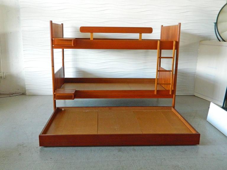 Westnofa Teak Bunk Beds With Trundle At 1stdibs