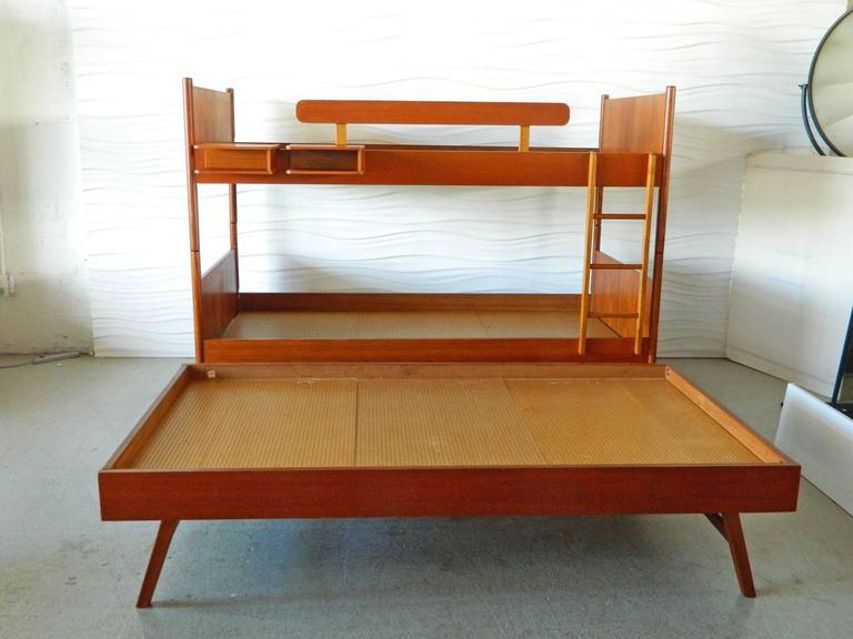 Westnofa Teak Bunk Beds with Trundle at 1stdibs