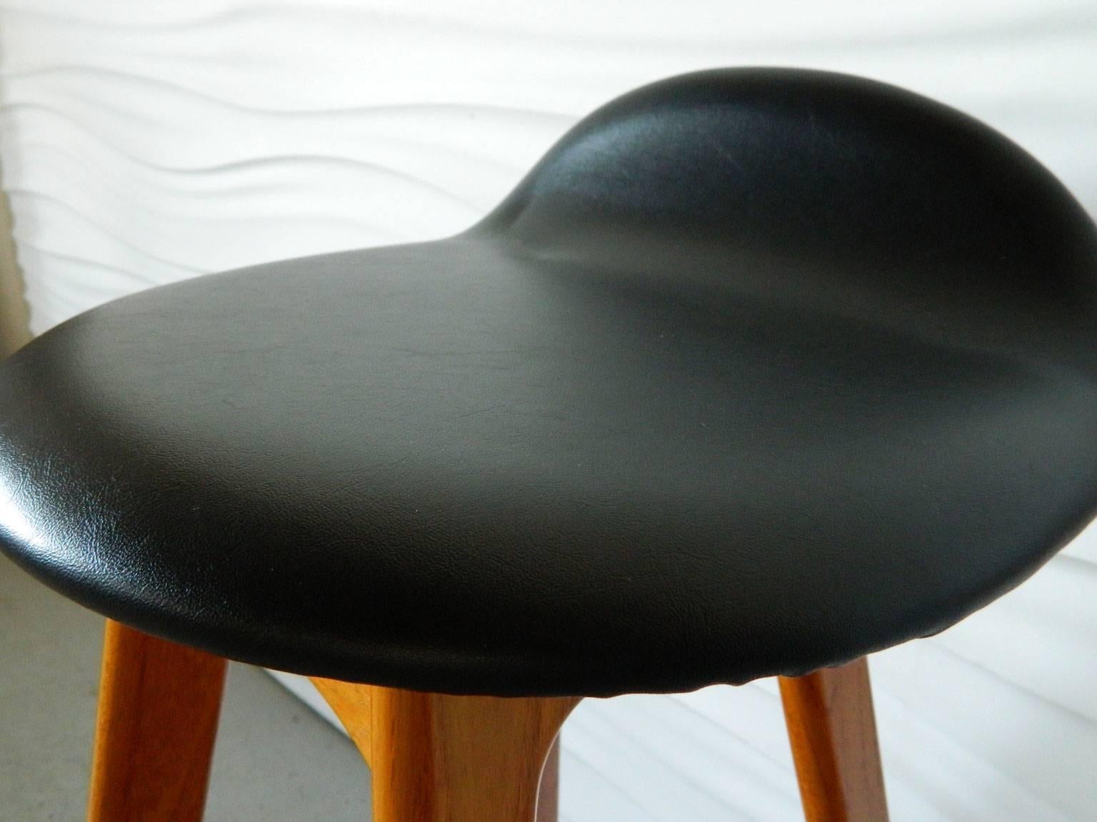 20th Century Eric Buck Teak Bar Stool
