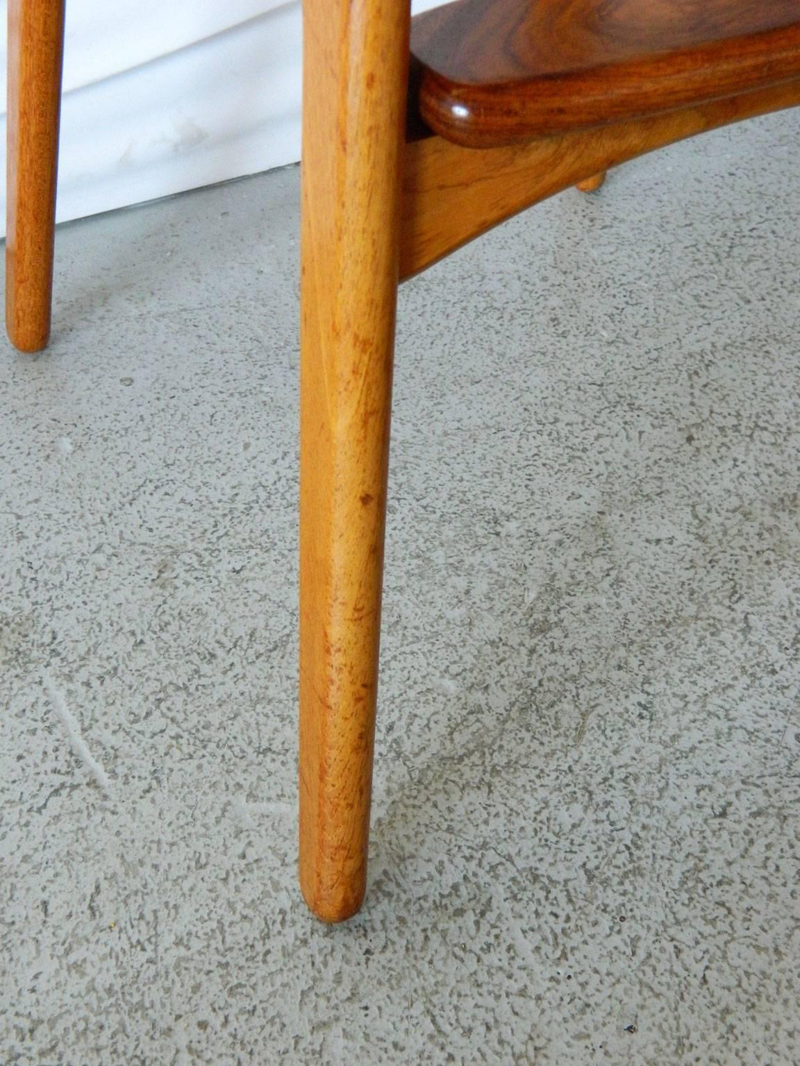Eric Buck Teak Bar Stool In Good Condition In Baltimore, MD