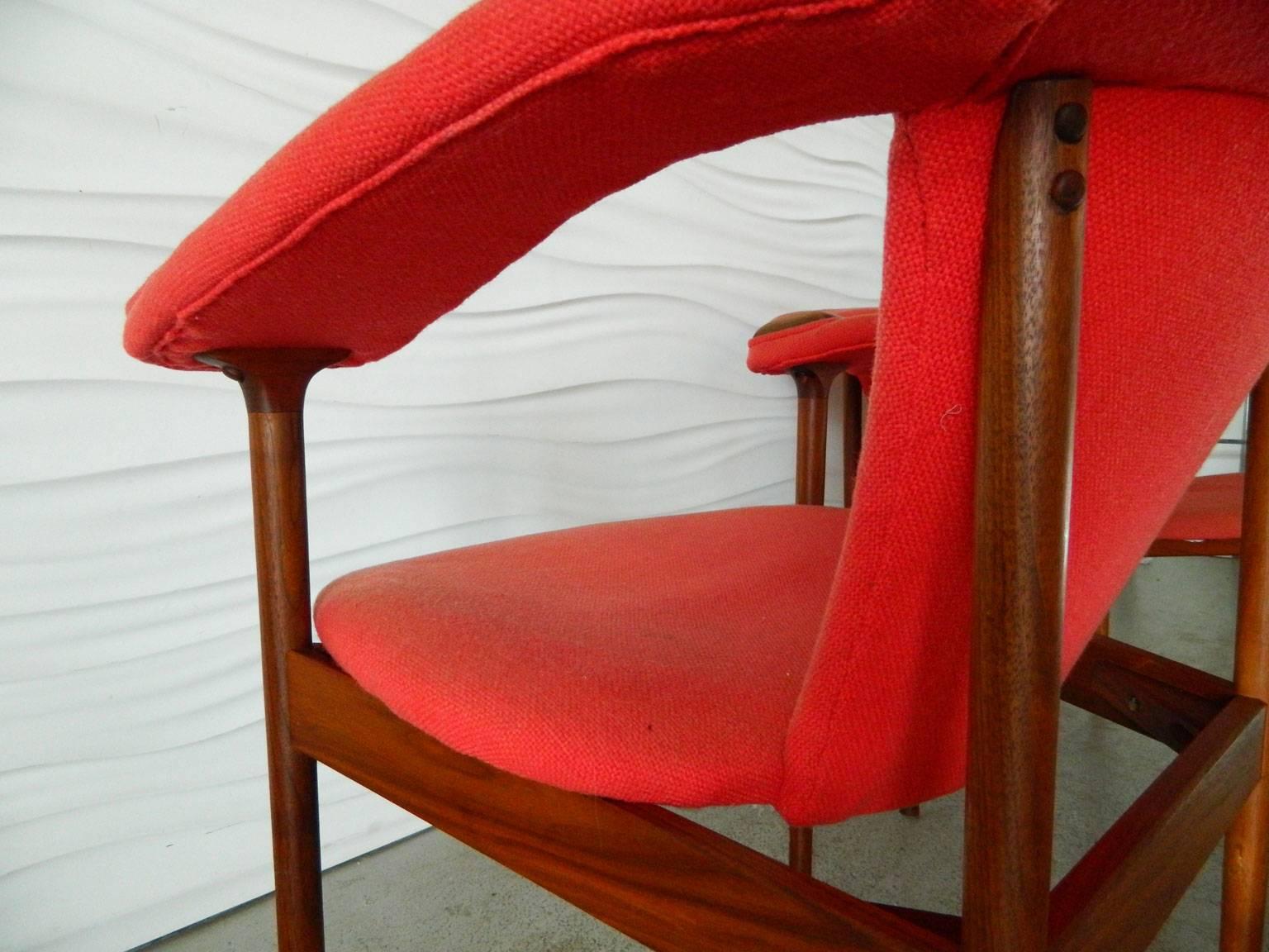 Pair of Adrian Pearsall Armchairs In Fair Condition In Baltimore, MD