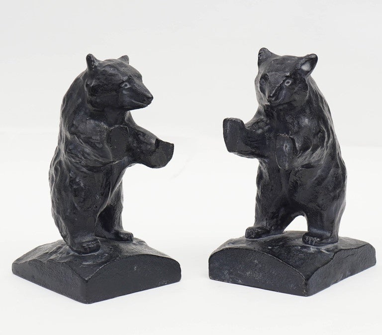 Pair of Bear Bookends, 1980s In Good Condition In Sheffield, MA