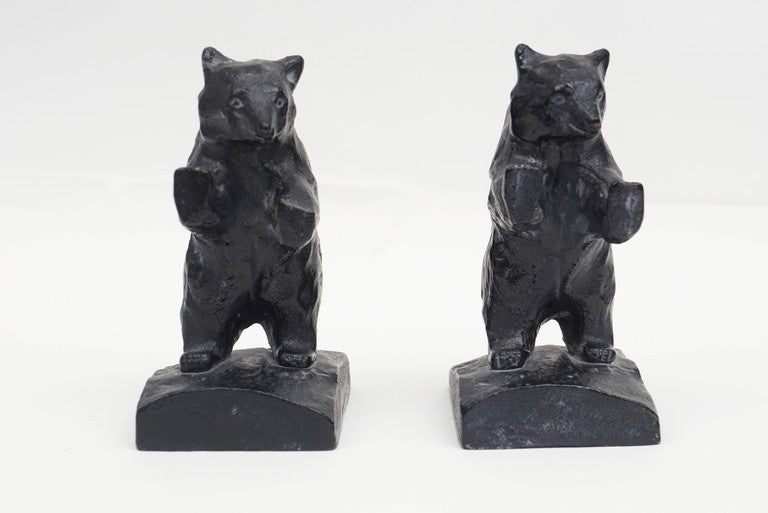 Late 20th Century Pair of Bear Bookends, 1980s