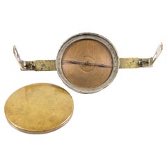 Unsigned Colonial Era Compass - Copper Compass Face & Dovetail Sight Vanes