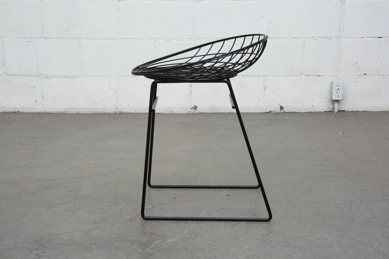 Mid-Century Modern Cees Braakman and A. Dekker Wire Vanity Stool