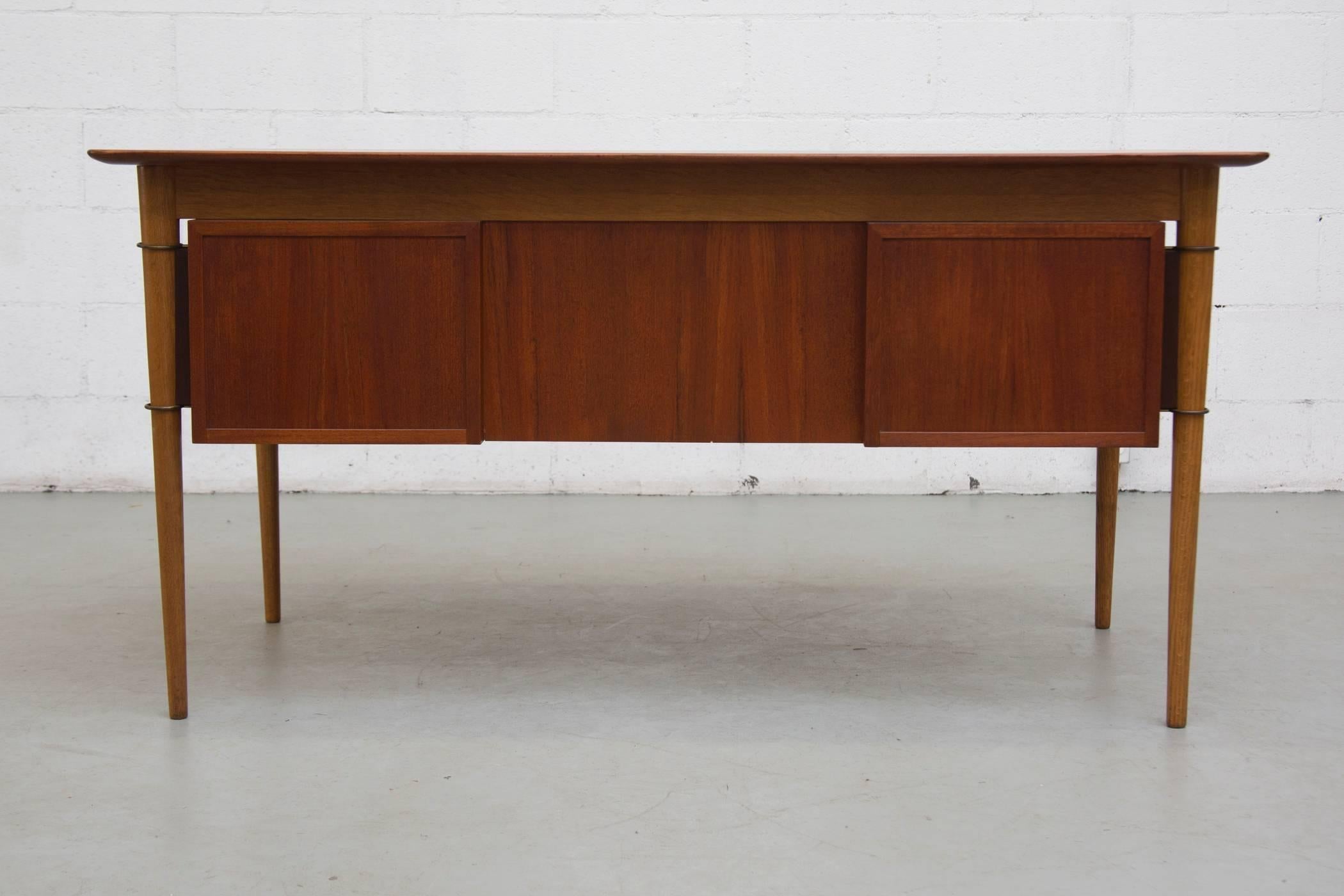 Mid-Century Danish Teak Desk In Good Condition In Los Angeles, CA