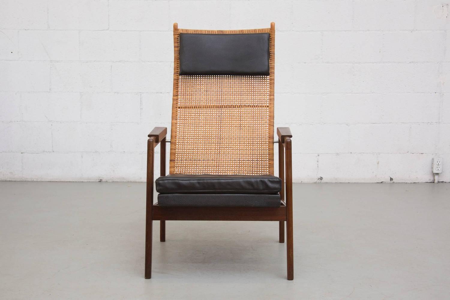 P J Muntendam Mid Century Rattan Lounge Chair at 1stdibs