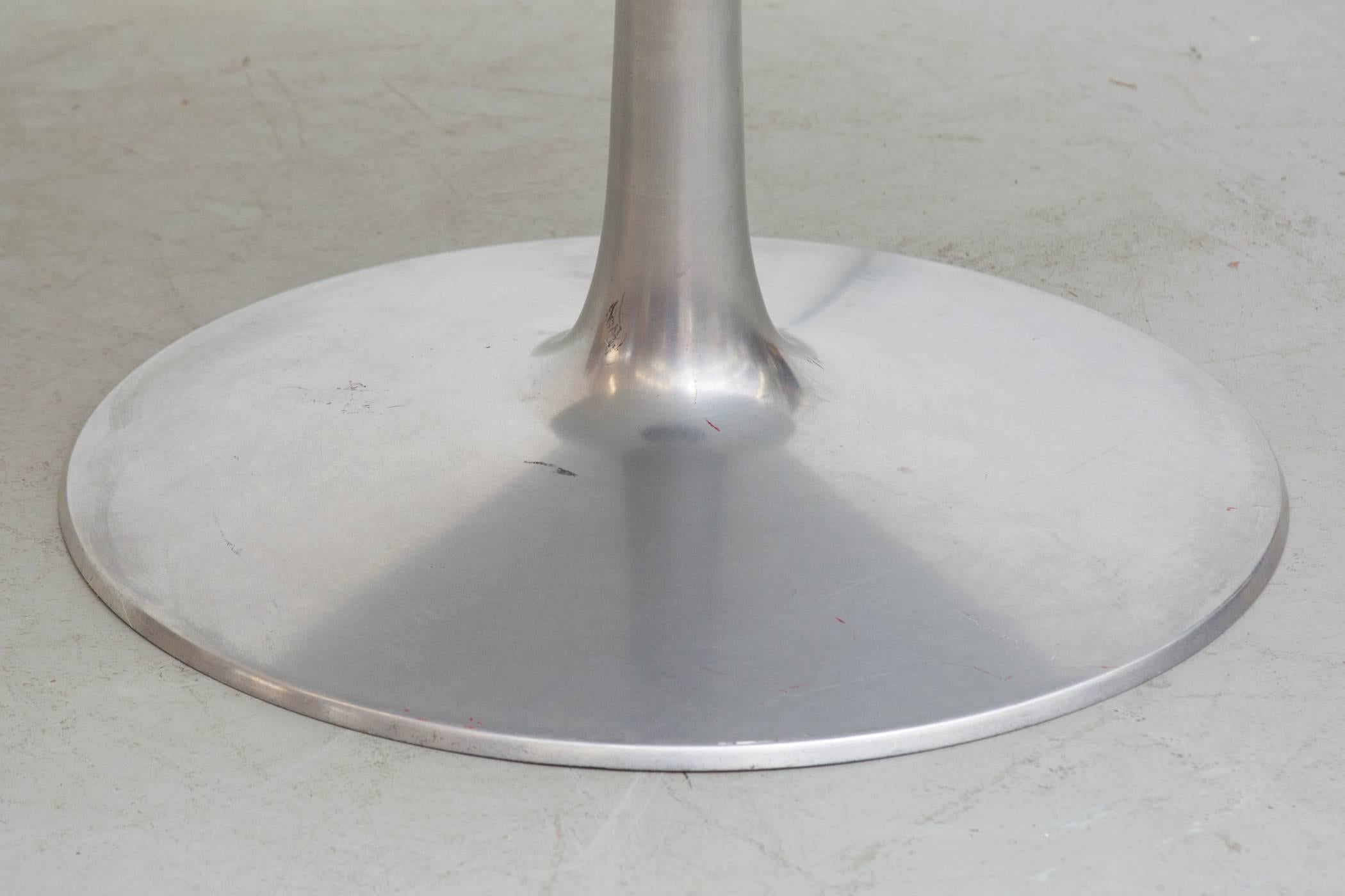 Aluminum Poul Cadovius Round Pedestal Dining Table