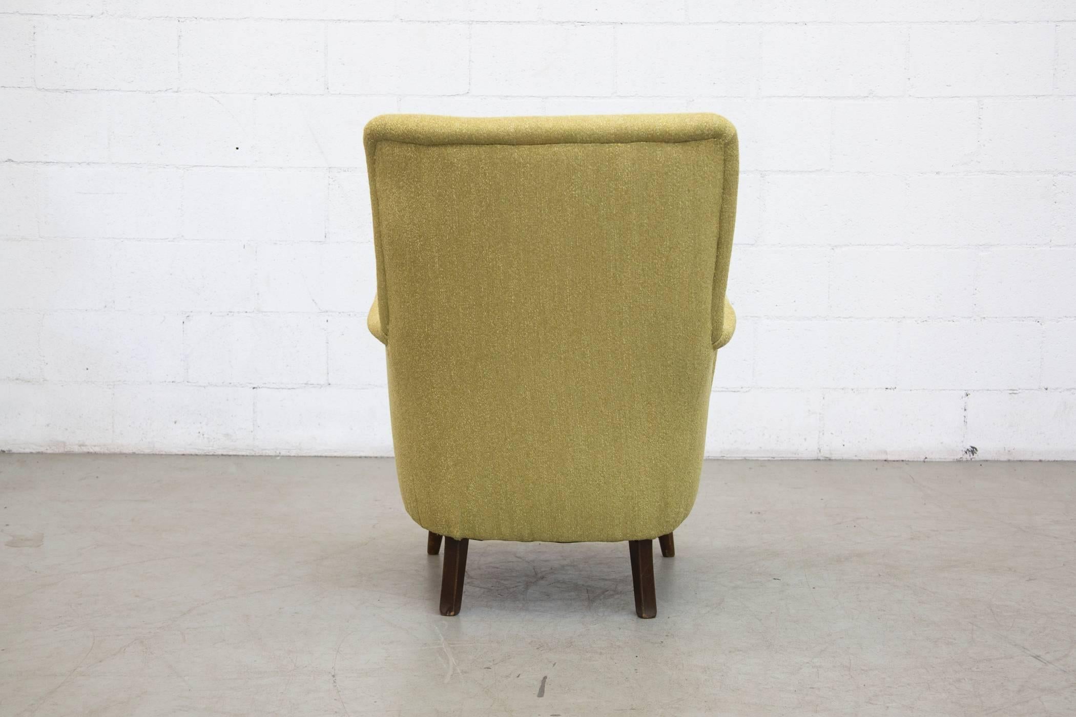 Lovely Green Theo Ruth for Artifort Lounge Chair In Good Condition In Los Angeles, CA