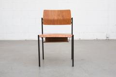 Thonet Stacking Church Chairs with Book Cubby