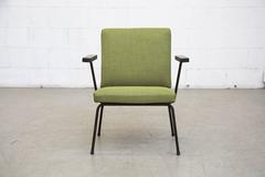 Pair of Wim Rietveld No. 9 Lounge Chairs for Gispen in Green