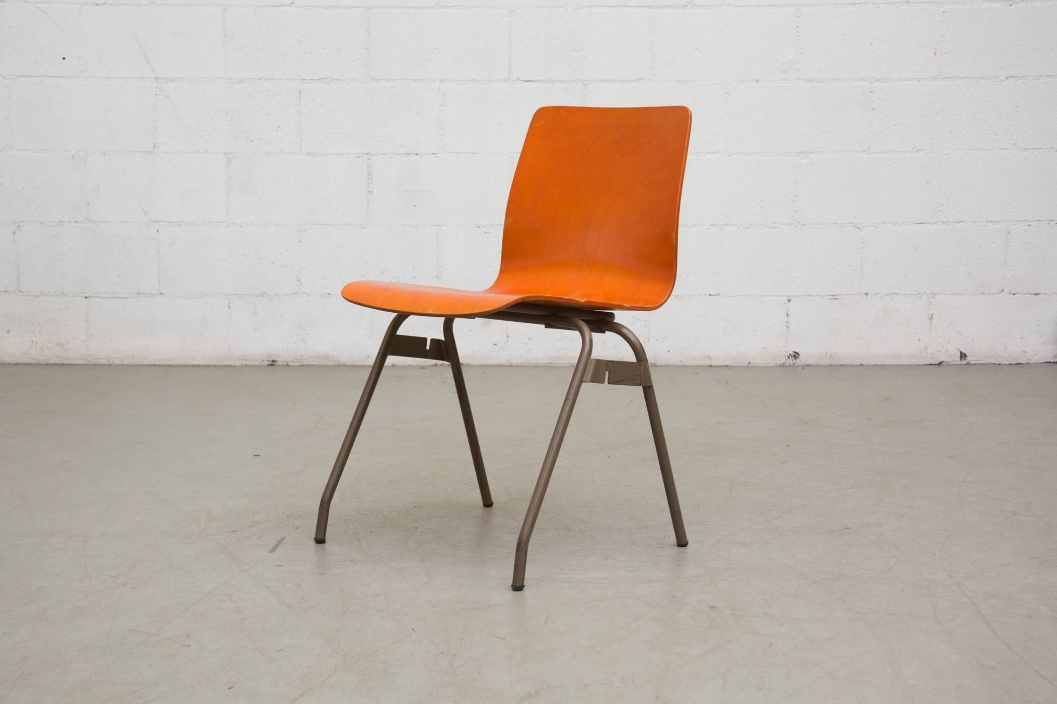 Mid-Century Modern Kho Liang Le for Car Catwijk Industrial Stacking Chairs