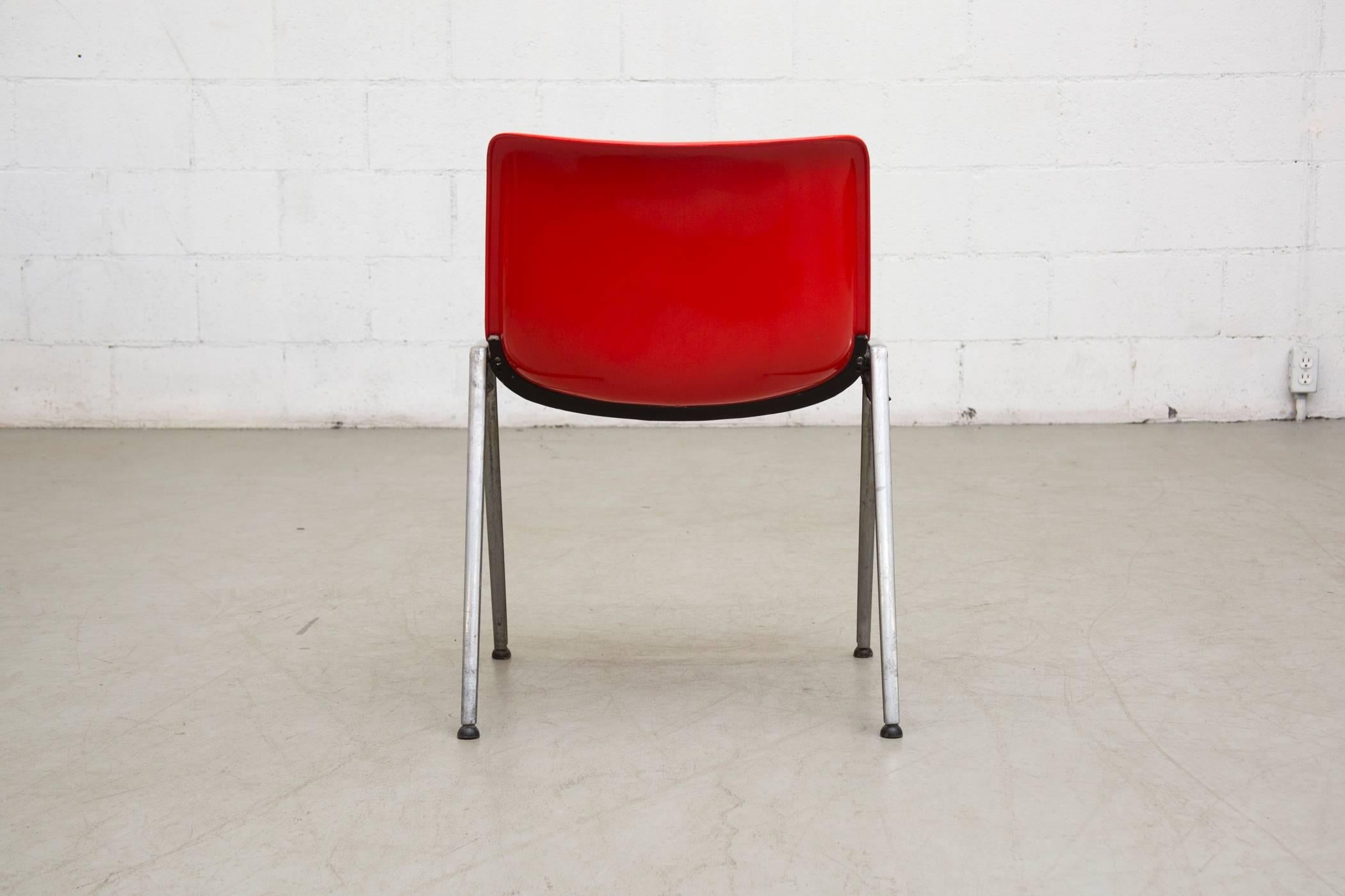 Mid-20th Century Set of Eight Osvaldo Borsani Modus Stacking Chairs for Tecno