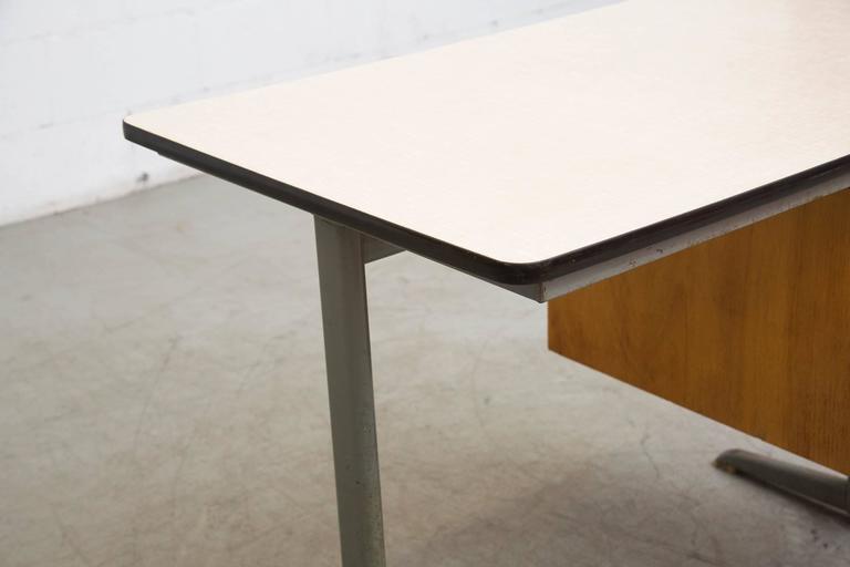 Dutch Mid Century School Desk At 1stdibs Steel Dutch Mid Century School Desk For