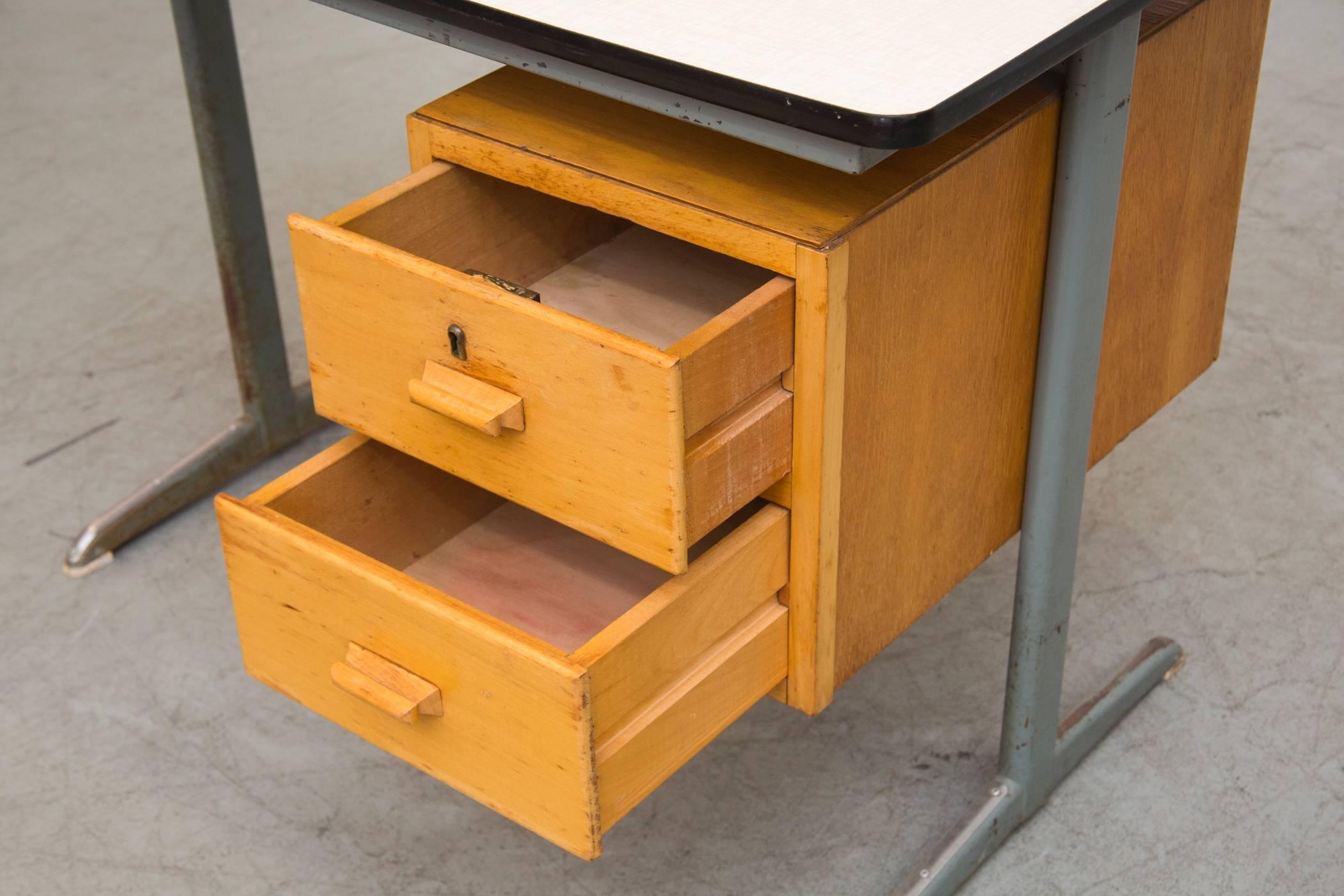 Dutch Mid-Century School Desk 2