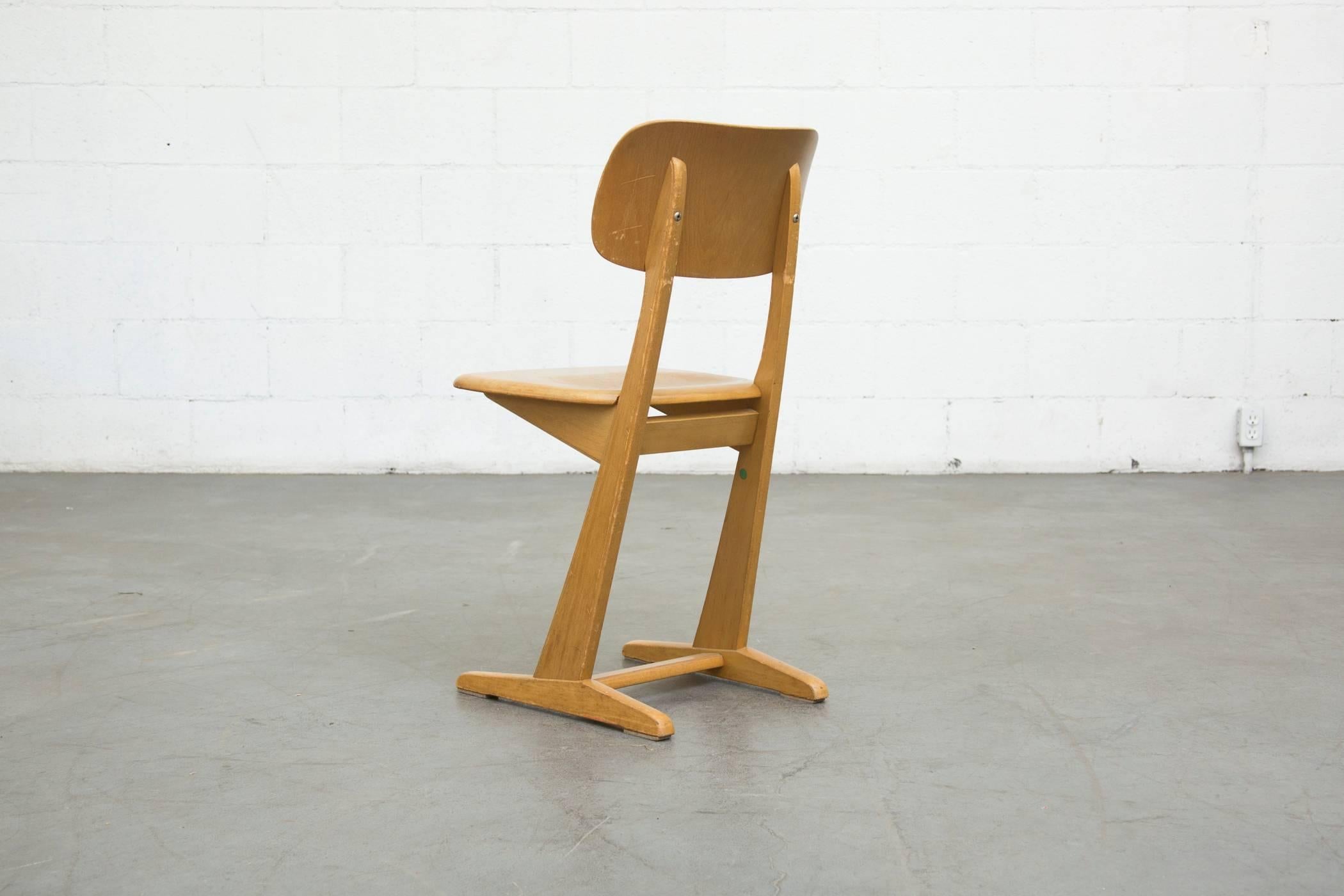 Mid-20th Century Casala Solid Wood Chairsa