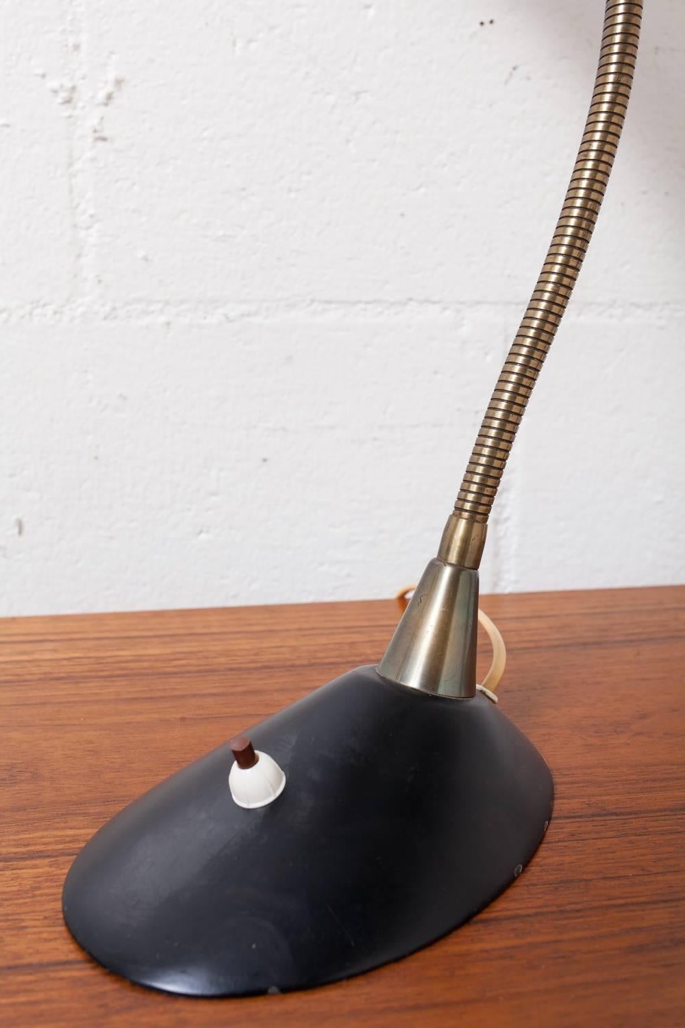 Enameled Stilnovo Style Desk Lamp