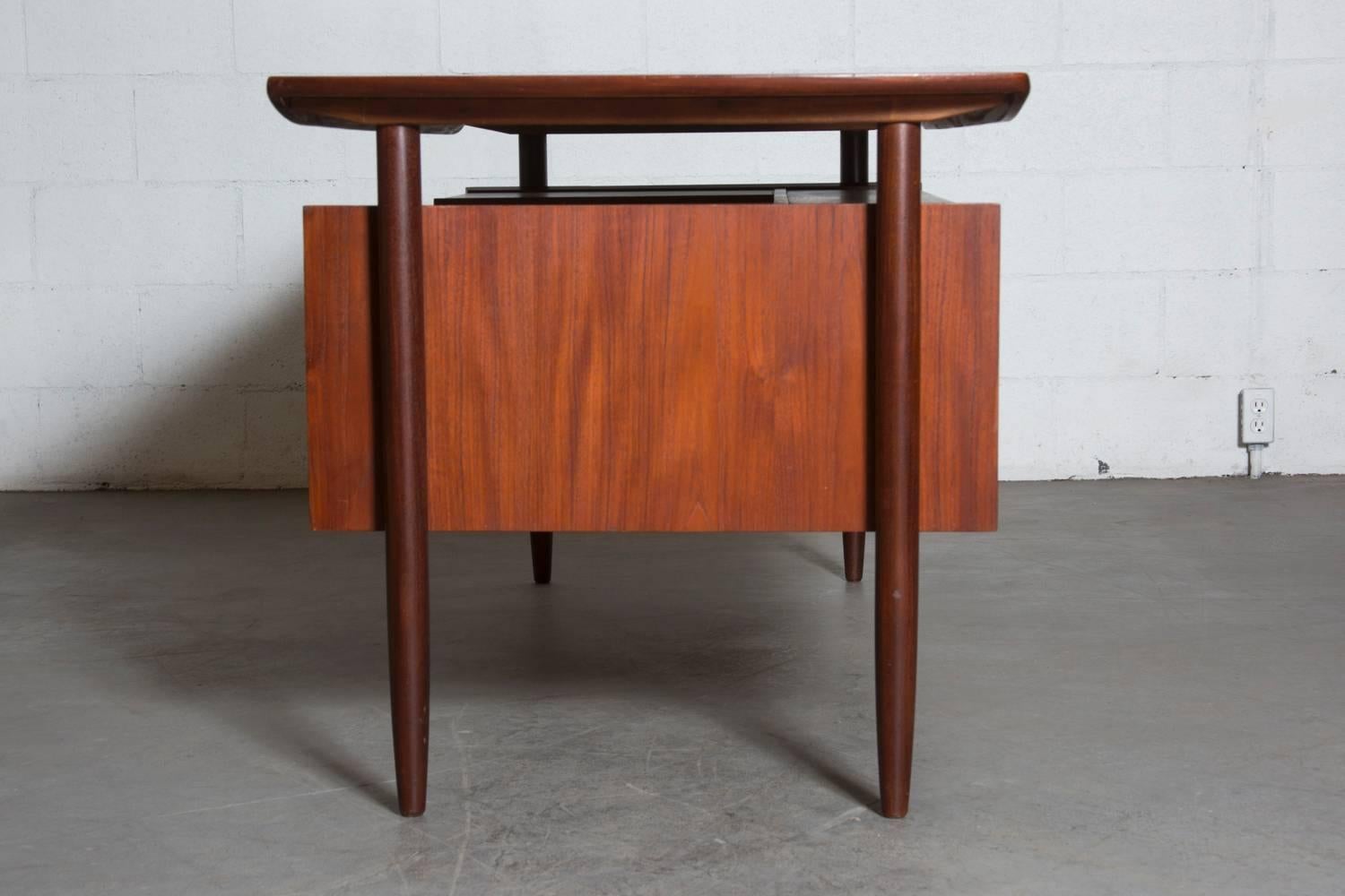 Dutch Tijsseling for Hulmefa Mid-Century Teak Partners Desk