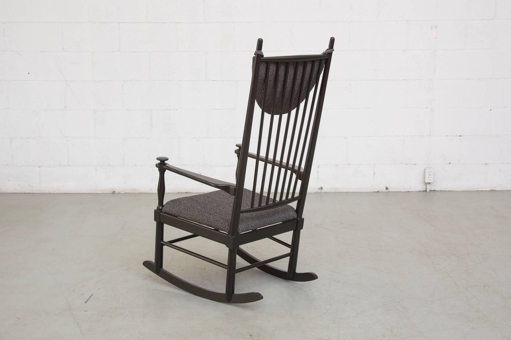 Dutch 1950 Isabella Spindle-Back Rocking Chair by Karl-Axel Adolfsson for Gemla Möbler For Sale