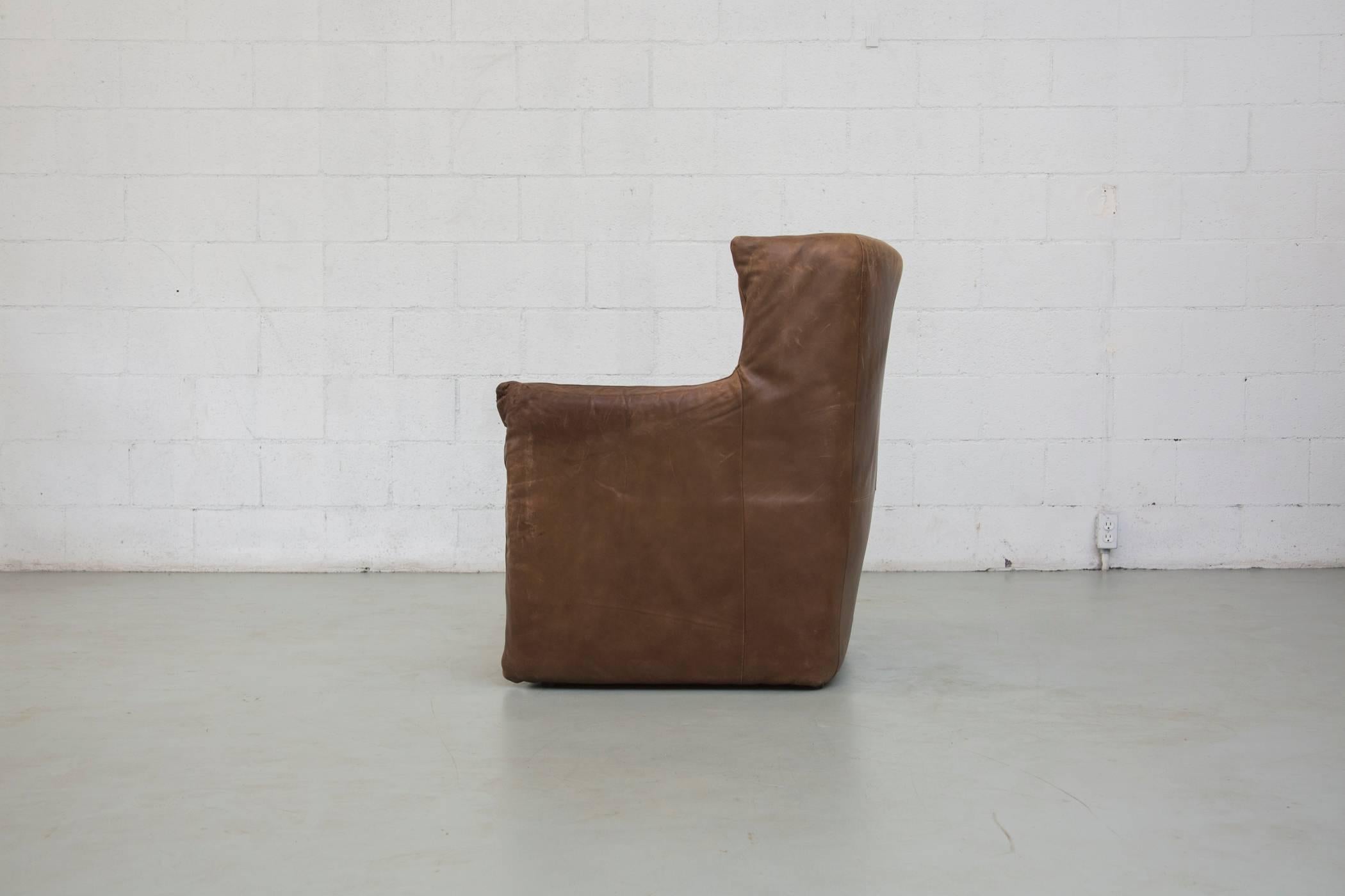 Mid-Century Modern Gerard van Den Berg Leather Lounge Chair