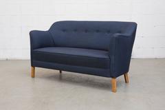 Theo Ruth Style Loveseat in Indigo