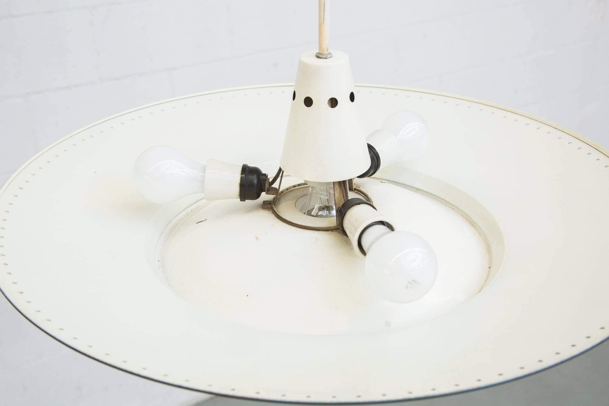 Louis Kalff for Philips Industrial Ceiling Lamp In Good Condition In Los Angeles, CA
