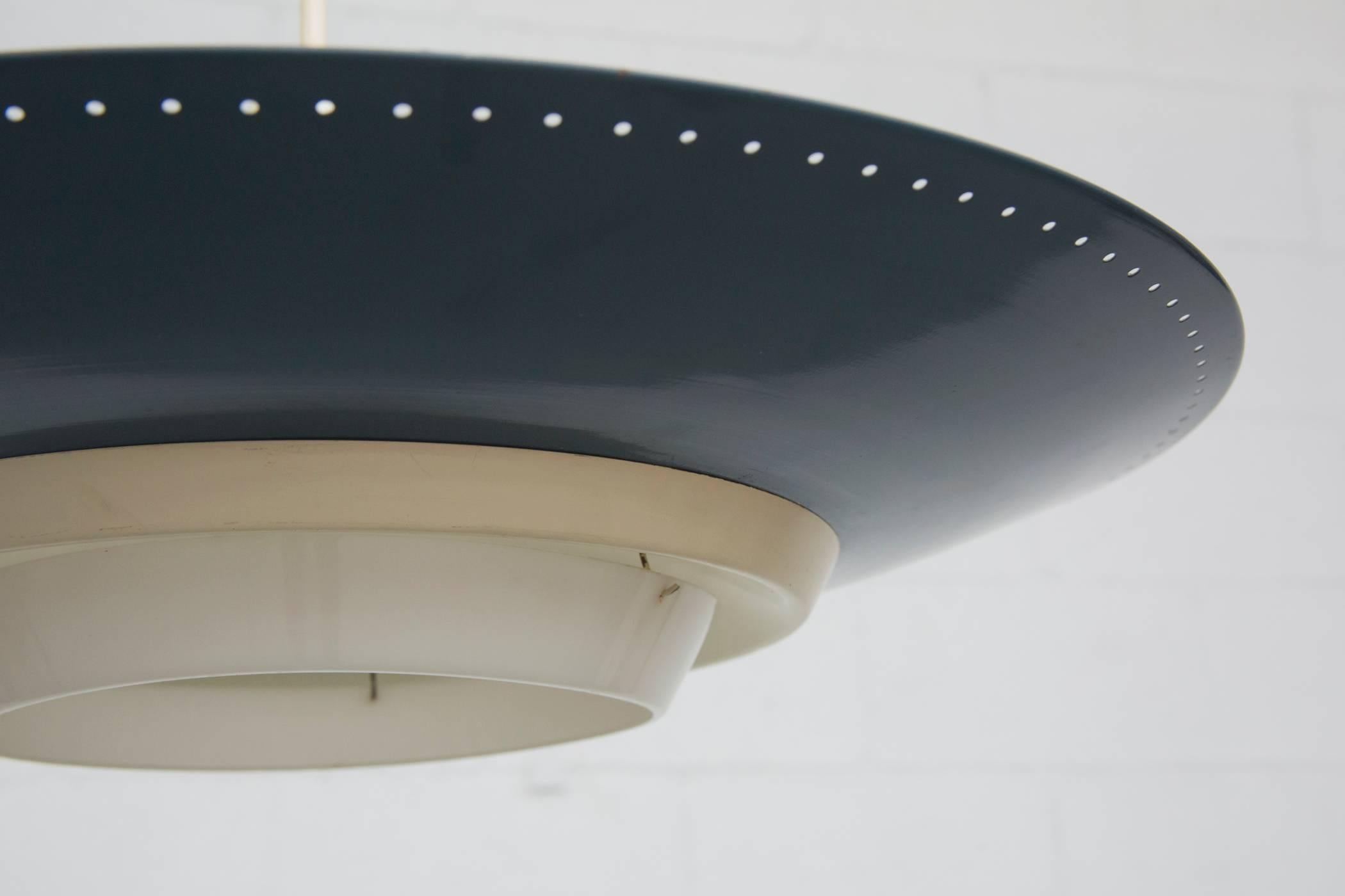 Aluminum Louis Kalff for Philips Industrial Ceiling Lamp