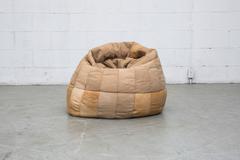 De Sede Style Leather Bean Bag Chair