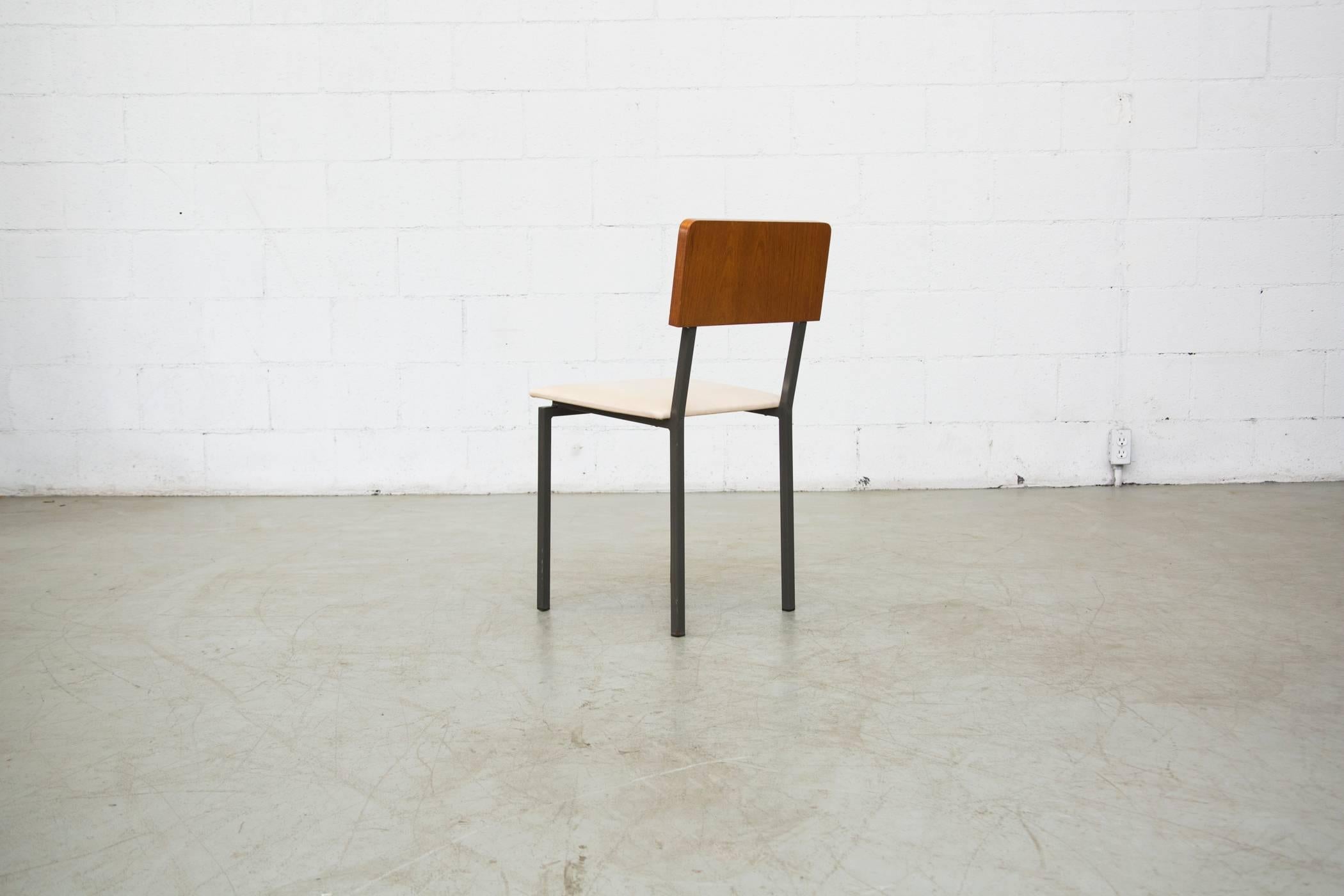Enameled Pair of Willy Van Der Meeren Style Side Chairs