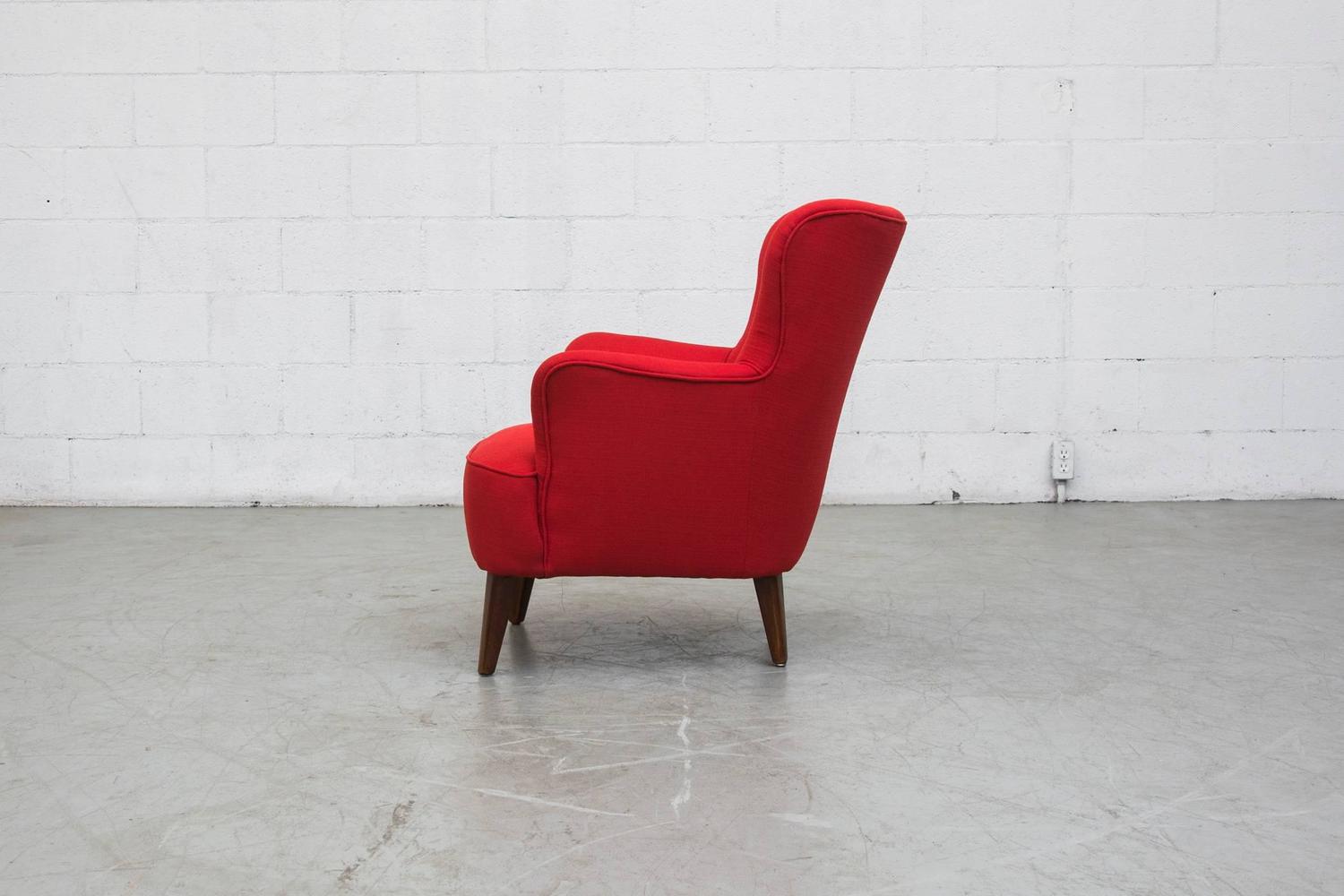 Lipstick Red Lounge Chair by Theo Ruth for Artifort For Sale at 1stdibs