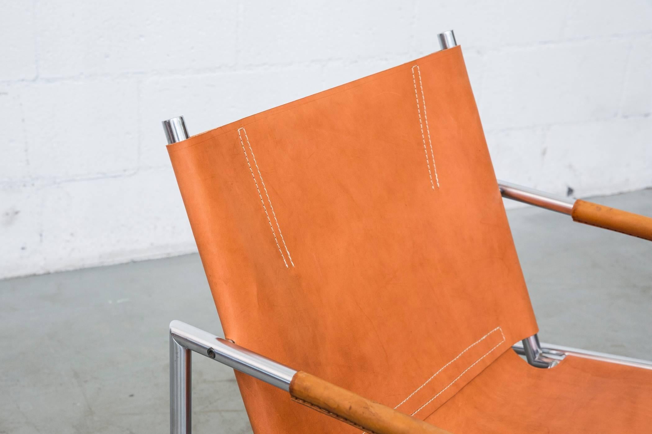 Dutch Martin Visser SZ01 Leather Lounge Chair