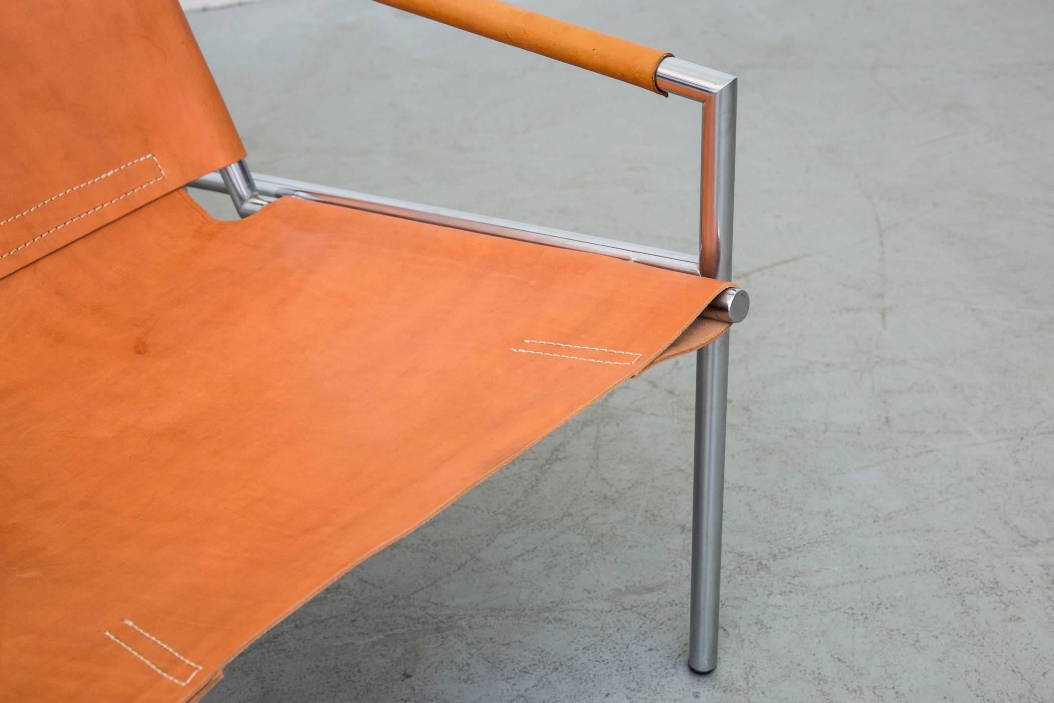 Chrome Martin Visser SZ01 Leather Lounge Chair