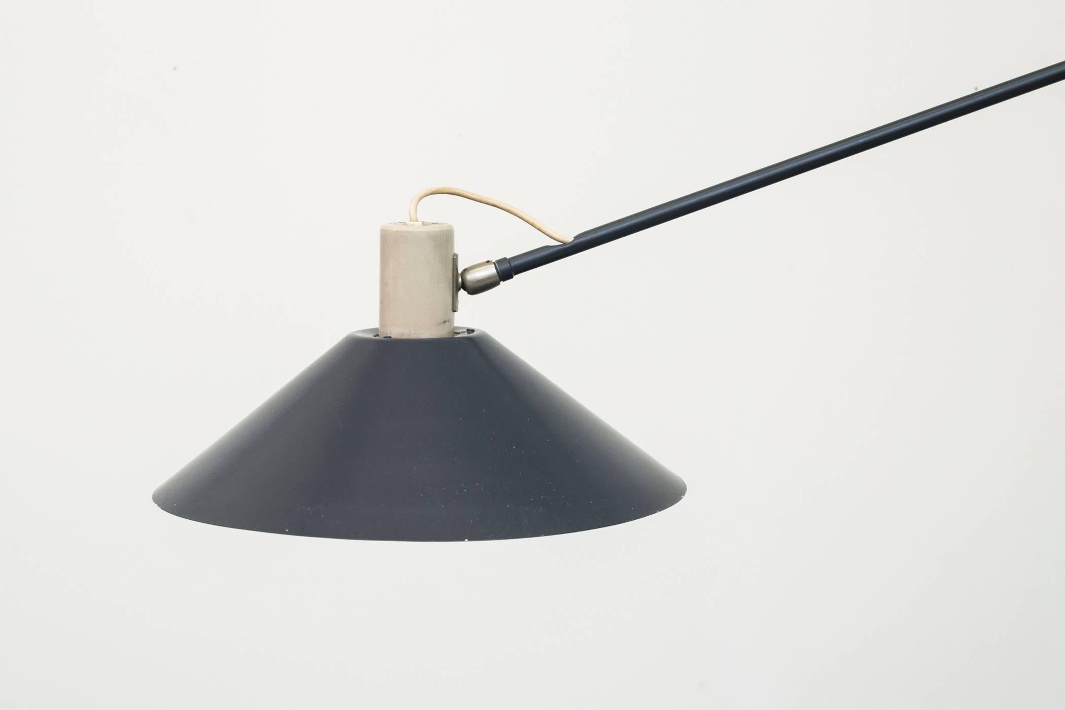 Mid-Century Modern Rare Anvia Ceiling Mount Counter Balance Industrial Lamp