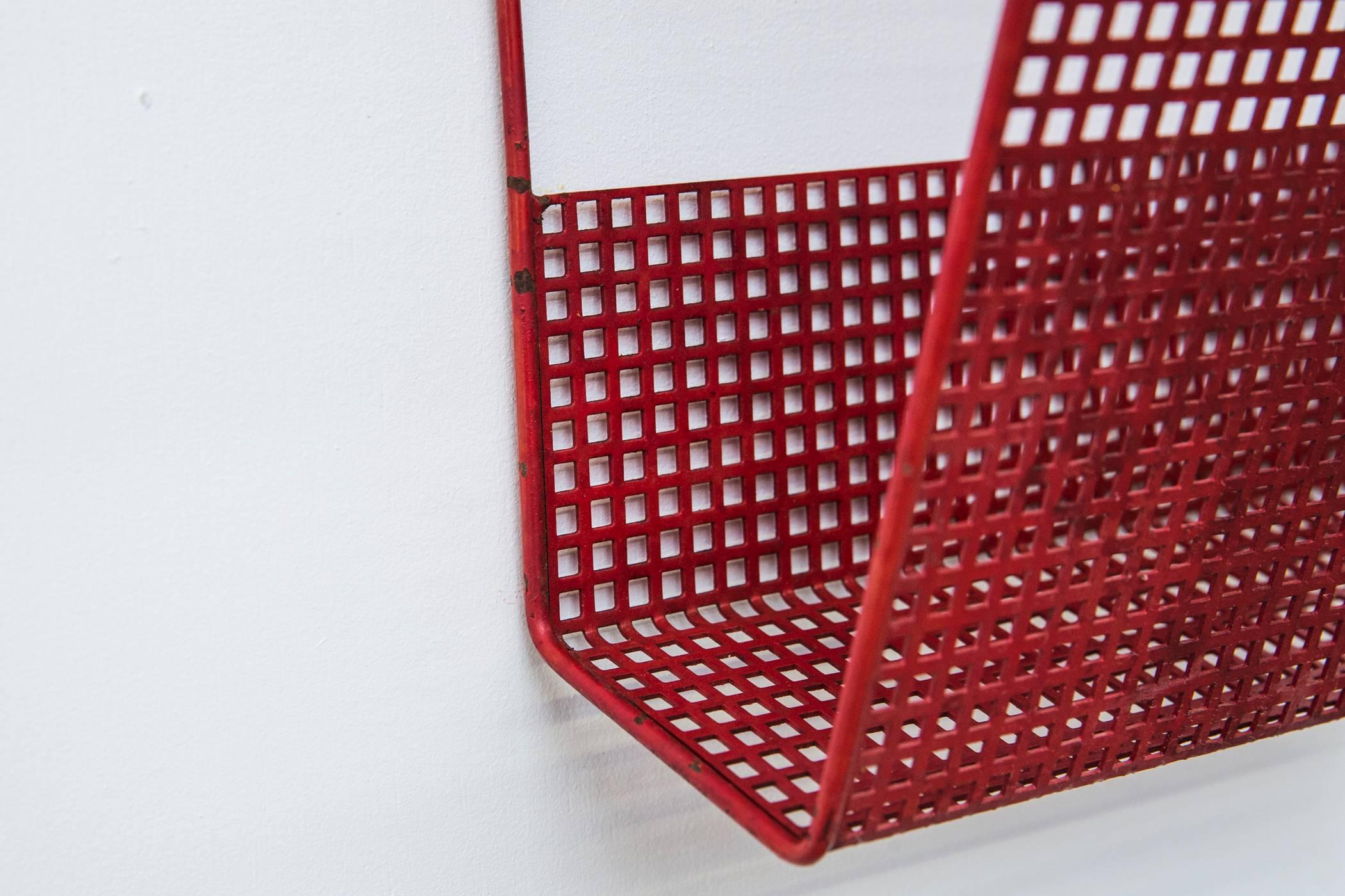 Pilastro Perforated Metal Wall Mount Telephone Table In Good Condition In Los Angeles, CA