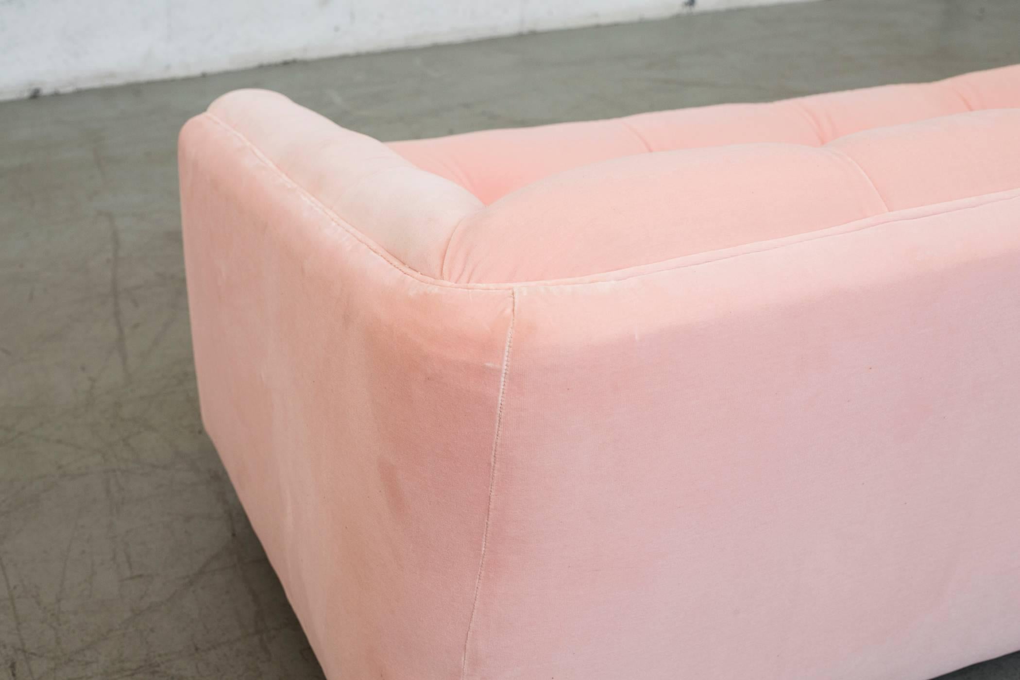 Pink Artifort Upholstered Loveseat 1