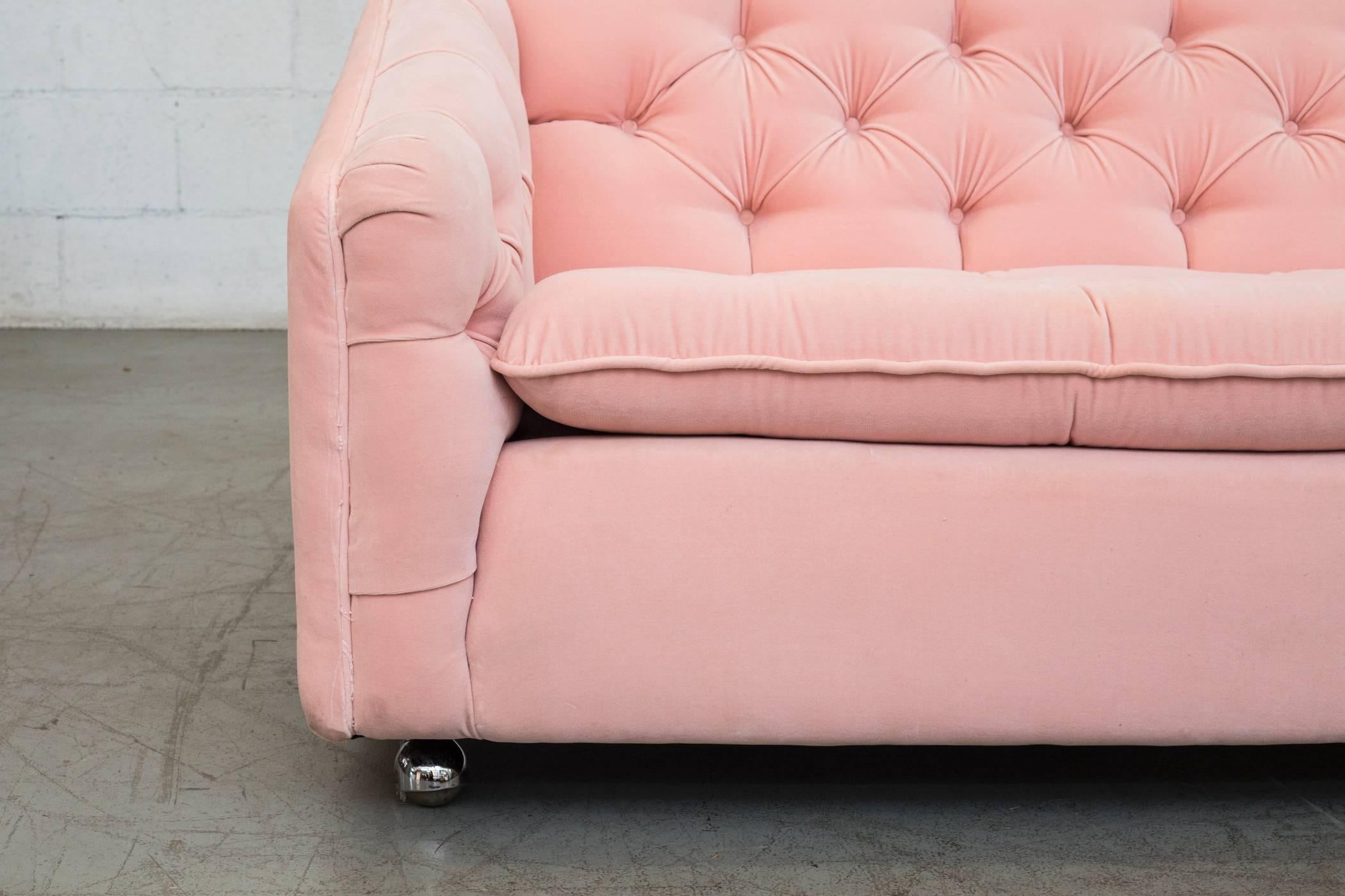 Upholstery Pink Artifort Upholstered Loveseat