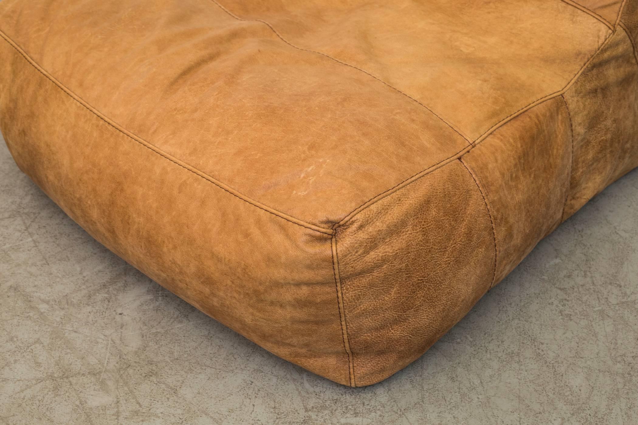 De Sede Style Leather Soft Form Bean Bag Lounge Chair 2