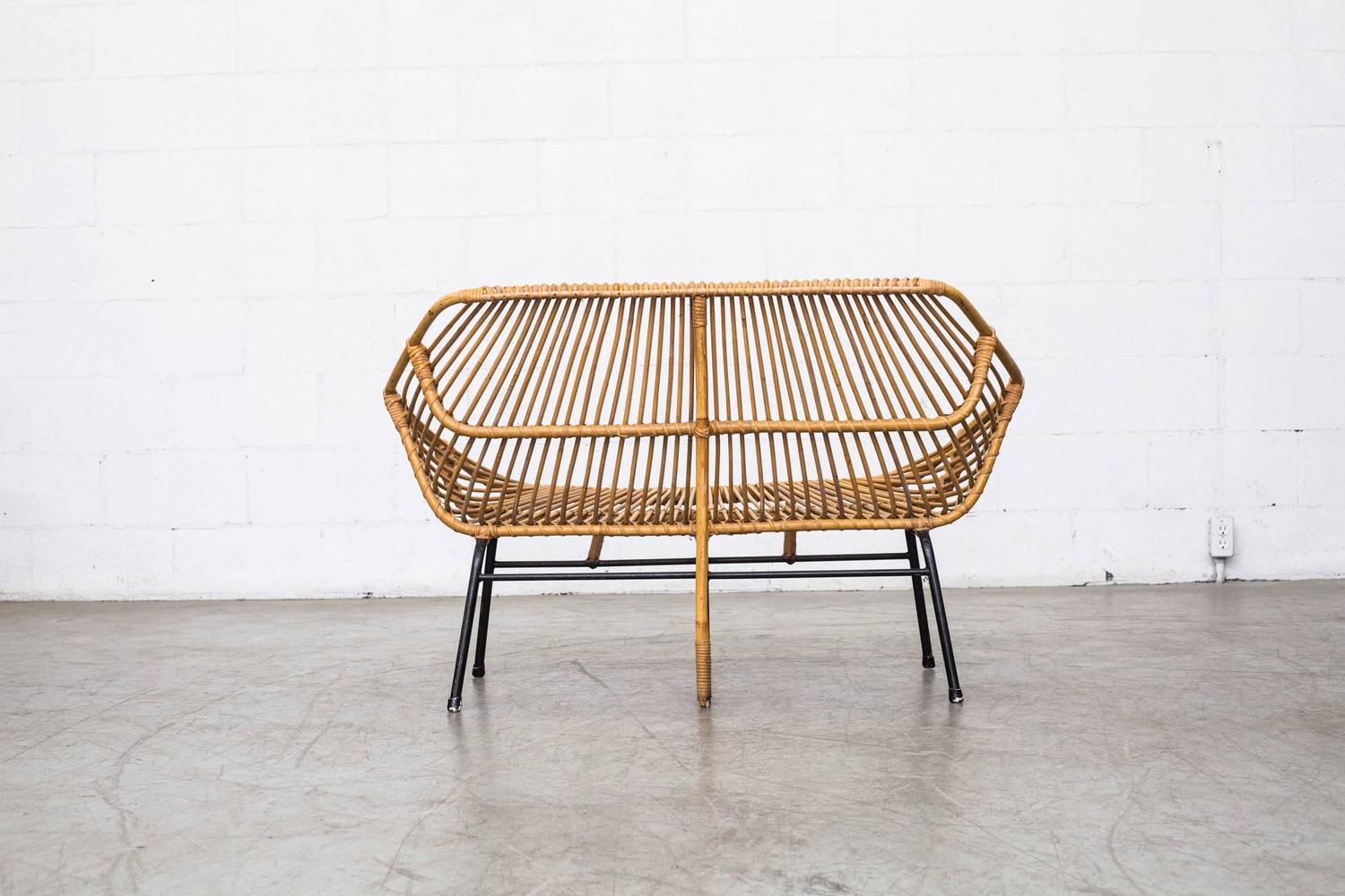 Retro Bamboo Loveseat by Rohe Noorwolde For Sale at 1stdibs