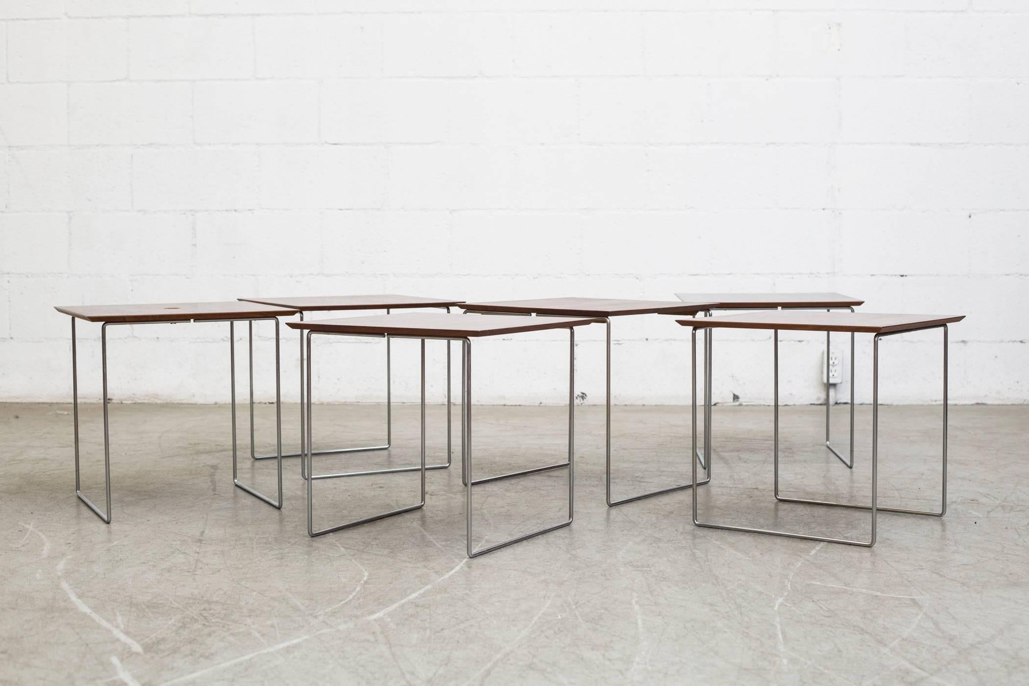 Milieu du XXe siècle Ensemble de tables cubiques gigognes Georg Petersens en vente